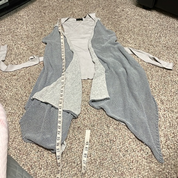 Diesel silk blend knit sleeveless belted cardigan - Picture 6 of 9